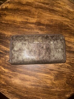 Lodis Metallic Brown Zip Wallet